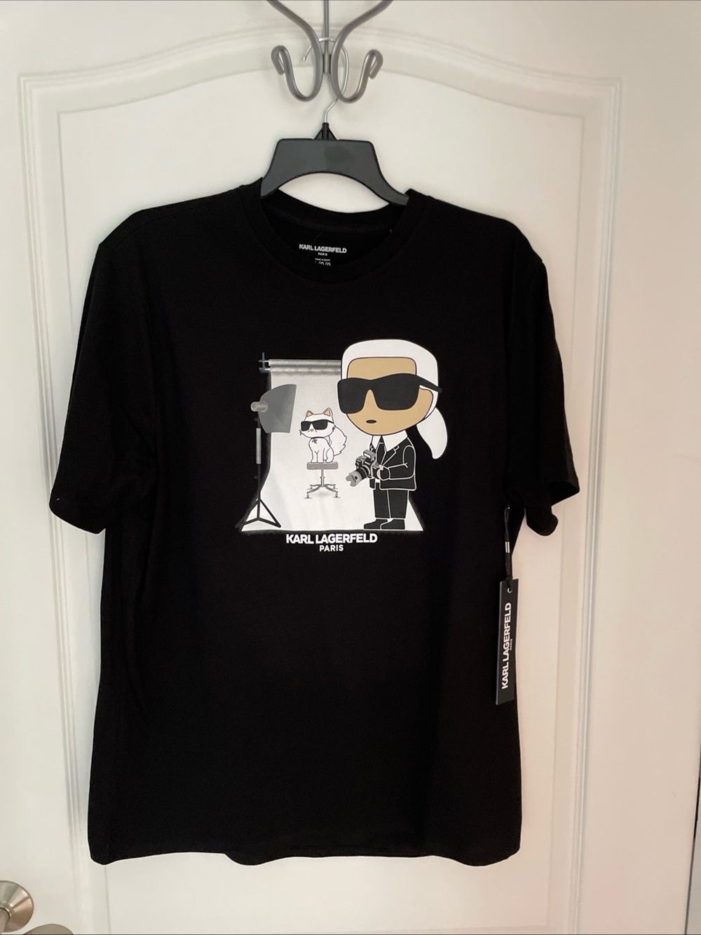 NWT Karl Lagerfeld Tee Shirt Men’s Black Size Large